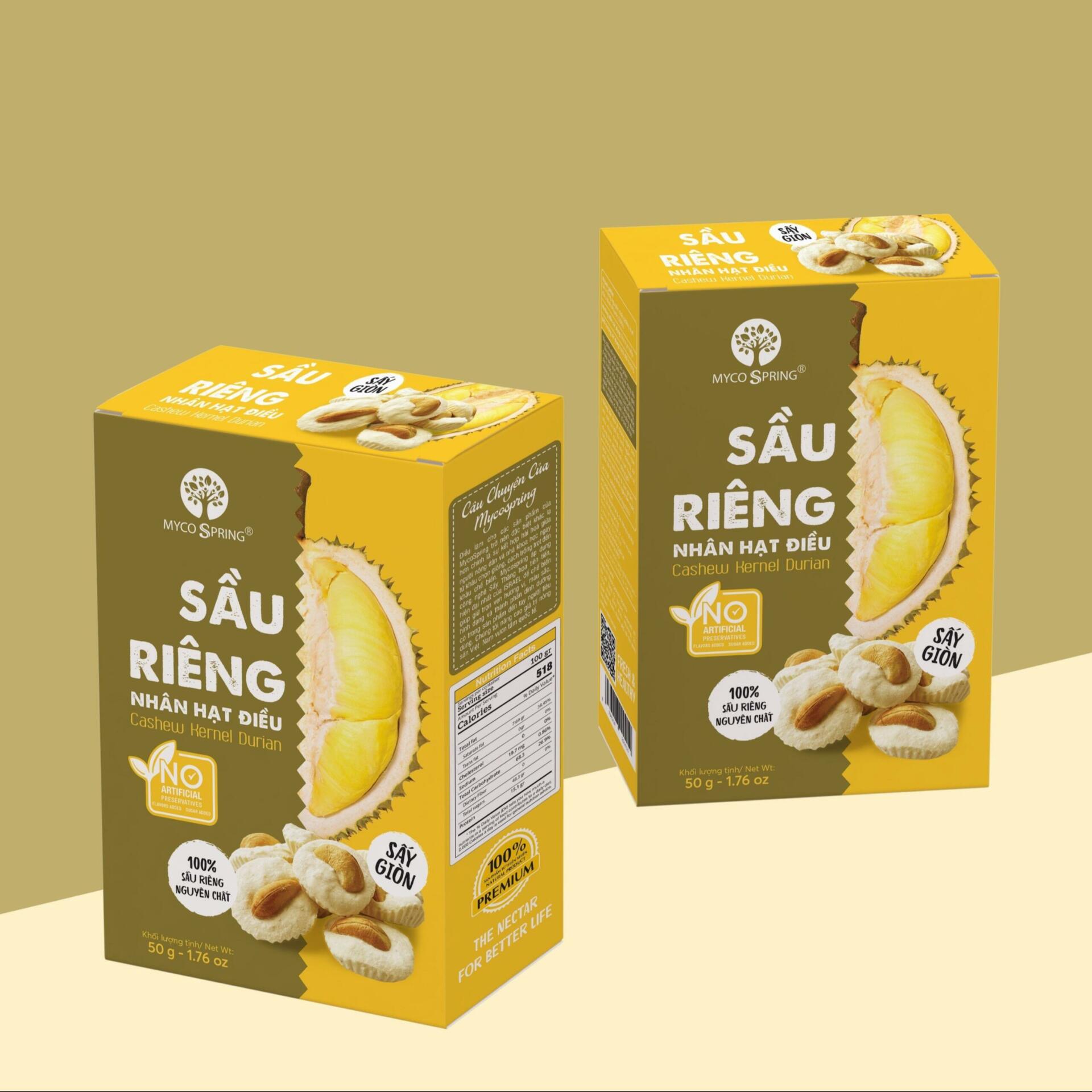 Hộp đựng sầu riêng sấy giòn