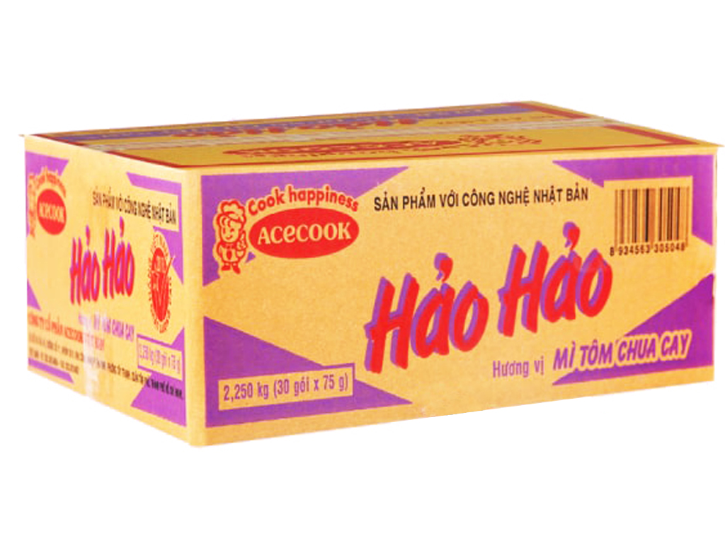 Thùng giấy đựng mì ăn liền của Hảo Hảo
