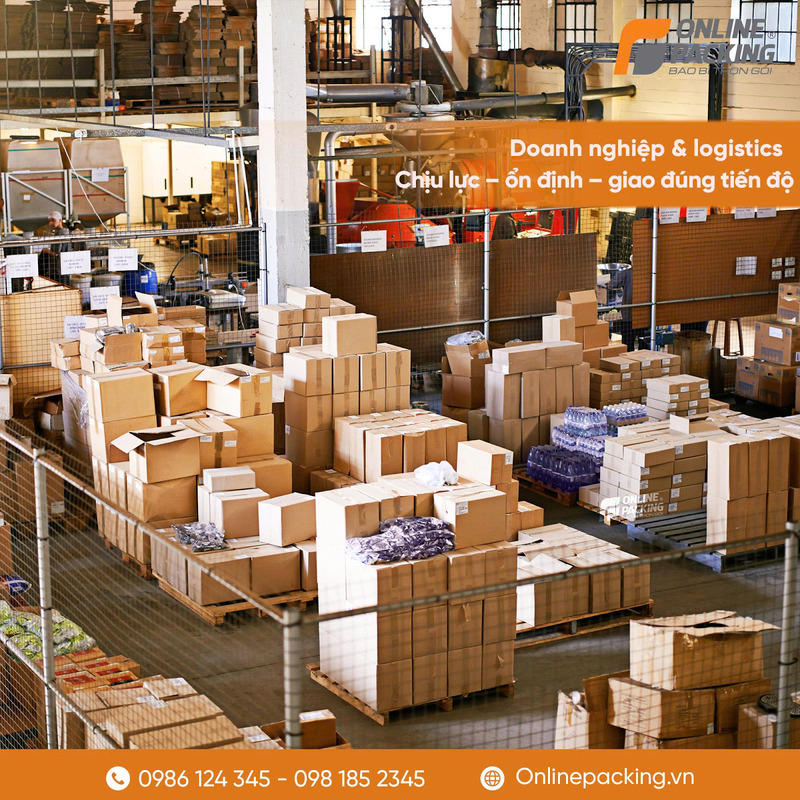 Quy trình sản xuất bao bì carton 5 lớp cho hãng vận chuyển tại Online Packing